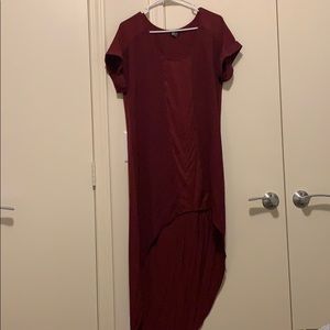 Crimson Top with asymmetrical bottom